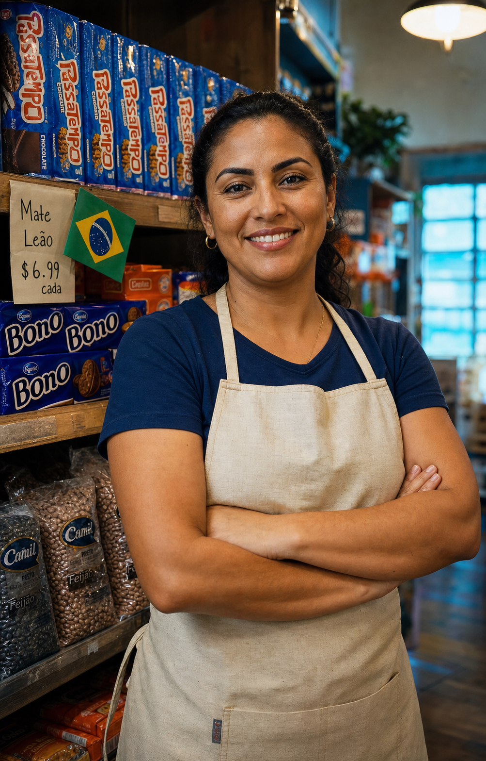 Ana Paula in her grocery store in Framingham